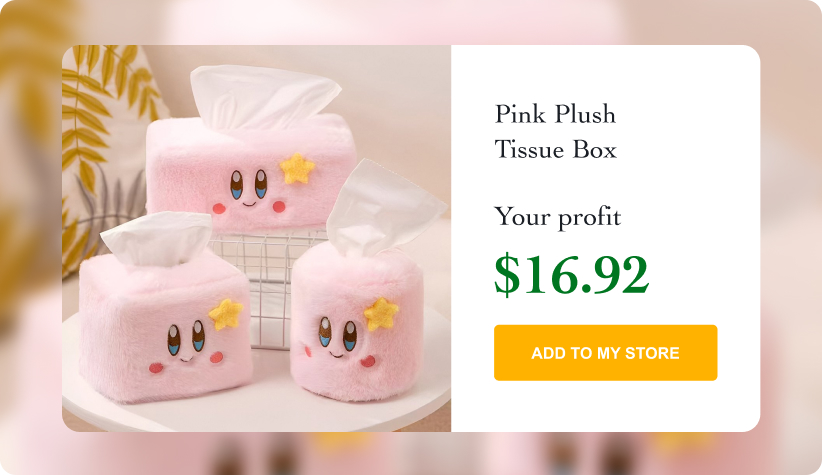 Pink Plush Tissue Box 